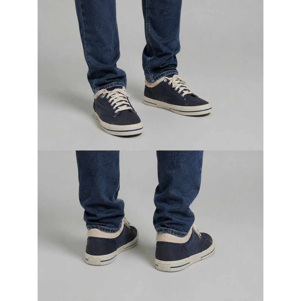 Drew Canvas Sneakers Men's Size 7 Navy Blue Lace Up Casual Skater Shoes Comfy